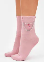 Blush Love Lockdown Crew Socks