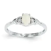 14k White Gold Opal Diamond Ring XBS247 Size 7