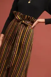 $285 NWT Anthropologie Maui Paperbag-Waisted Pants 6 by AZULU