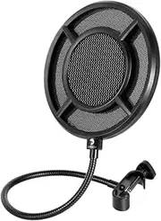 UPKOCH Mic Filter Windscreen Shield for Recording Microphone Cover Black Safe Material Easy to Install