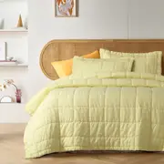 Vintage Design Homewares Butter French Linen Coverlet Set