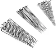 MTQY Felting Needle 60PCS, 3 Sizes (7.8cm/3.07in, 8.6cm/3.39in, 9.1cm/3.58in), Metal Iron, Silver, Sharp Points, DIY Wool Felting Tool Kit