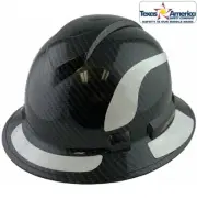 Pyramex Ridgeline Full Brim Hard Hat Black with White Reflective Decals