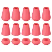 16Pcs Plastic Cord Lock Bell End Stopper Cord End Lock Rope Fastener, Rose Red