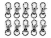 50 pcs Swivel Clasps Lanyard Clips Snap Hook Metal Lobster Claw Clasp PLTN Gu...