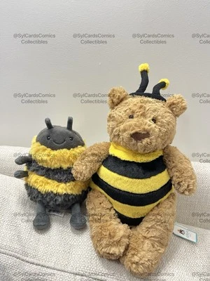 100% Authentic Jellycat Bartholomew Bear 'Bumblebee' & Albee Bee - New w/ Tag!