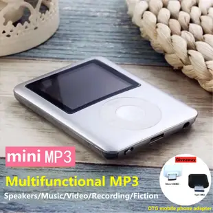 Mp3 播放器 MP4 播放器 Mini 支持 8GB 16GB 32G 64GB 內置容量, 帶 USB 電纜和耳機