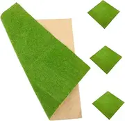 4pcs Realistic Artificial Grass Squares for Sand Table Decoration Lightweight Faux Turf for DIY Projects Model Grass Mat for Landscape Architecture and Crafting