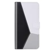 For Xiaomi Redmi 8 Tricolor Stitching Horizontal Flip TPU + PU Leather Case with Holder & Card Slots & Wallet(Black)