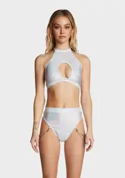 [Rolita Rave Couture] Fierce Key Halter Top