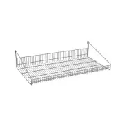 Metro GS1836K4 SmartWall Grid Shelf with Retaining Ledge, Metroseal Gray Epoxy,