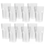 12x Lemon & Lime 450ml Plastic Drinking Cup Water Tumbler Outdoor Tableware CLR