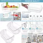 2 PACK Refrigerator Door Shelf Bin For Frigidaire 240356407 240356408 240356402