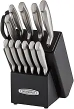Farberware Self-Sharpening 13-Piece Knife Block Set with EdgeKeeper Technology, Black