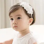 Baby Girls Cute Bow-Knot Headband Soft Lace Floral Hairbands Newborn Infant Toddlers Kids Hair Accessories (Style 10)
