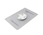 P09 2PCS Hot Stamping Edge Oil Repellent Western Placemats Table Mats Washable Fabric Placemats Insulation Pads for Dining Table