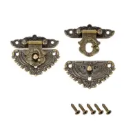 2 Sets Wood Case Chest Box Rectangle Clasp Closure Hasp Latches 55 x 48mm