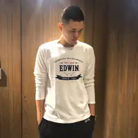 在飛比找蝦皮購物優惠-美國百分百【EDWIN】愛德恩 長袖T恤 T-shirt 經