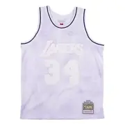 Mens Mitchell & Ness NBA Cloudy Skies Swingman Jersey LA Lakers 1996 Shaq
