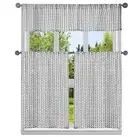 Kensie Filip Kitchen Light Filtering Cafe Curtains 3 piece - 2 tiers & 1 valance
