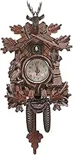Gatuida Decorative Cuckoo Clock Wooden Retro Wall Clock for Home Easy to Install Accurate Timekeeping No Battery Required Unique