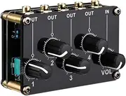 1-in-4-out Passive Mixer Module Stereo 4-Channel Passive Mixer o Mixer 1 o Input to 4 Output Ultra Compact Low Noise for Recording Studio Console Stage Small Club or Bar Multicolor 1-in-4-out