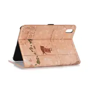 MCC iPad mini (A17 Pro) 2024 World Map Smart Leather Apple Case Cover mini7 Gen 7 [Brown / Green (Dark)]