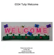Tulip Welcome Sign- Plastic Canvas Pattern or Kit