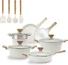 Country Kitchen 15 Piece Nonstick Induction Cookware Sets with Utensils