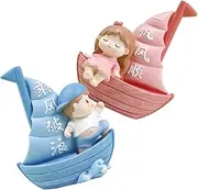 CLISPEED Pcs Mediterranean Style Nautical Resin Sailing Boat Model Decor for Home Car