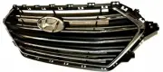 NEW FRONT BUMPER RADIATOR BLACK & CHROME GRILLE CENTER FOR ELANTRA SEDAN 2017-18 (for: Hyundai)