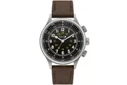 Bulova 96A245 Grey Dial Brown Leather Unisex Watch