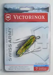Victorinox Classic SD Swiss Army knife- 2007 Tie Dye Green. New in Pkg #2011