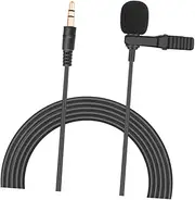 CONGARTENO Clip Microphone for Live Streaming Lavalier Mic for Gimbal Cameras Lightweight Design with Collar Clip for Convenient Use Compatible with Pocket