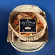 NEW! Corningware French White 2.5 Quart Oval Baking Dish with Glass Lid