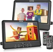 Portable DVD Player for Car, WONNIE 10.5" Two DVD Players Dual Screen Twins CD Player, W-1011VN1