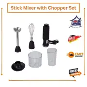 4-in-1 Hand Blender Healthy Choice Stick Mixer Puree Stainless Steel Food Proces