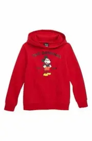 Vans BOYS YOUTH Mickeys 90T Classic Pullover S XL RED EST. 1928