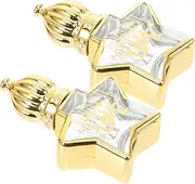 Vaguelly 2Pcs Star Shaped Essential Oil Roller Bottles Empty Glass Bottles for Travel Home Use Leak Design Compact for Aromatherapy Perfume