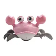 Crawling Crab Baby Toy with Music Infant Tummy Time Toys for Toddlers (Pink) AU