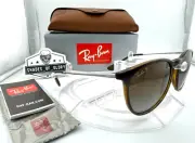 RAY-BAN ERIKA RB4171 710/T5 HAVANA BROWN GRADIENT POLARIZED SUNGLASSES 54MM NEW