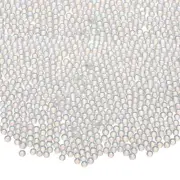 Iridescent Tiny Glass Bubble Beads, Φ2.0-2.5mm 20g No Hole, Clear White,2pcs