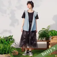 在飛比找momo購物網優惠-【betty’s 貝蒂思】動物印花點點網紗裙(黑色)
