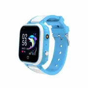 4G Kids Smart Watch Phone SOS Call Vedio Call Camera GPS Recorder Alarm Flashlight Music Player for Girls Boys Christmas Birthday Gifts Col.Blue