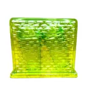 Bradshaw Home Green Textured Plastic Napkin Holder Salt & Pepper Shaker Set NIP