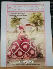 Crochet Pattern Fibre Crafts Martha Colonial Period Dress for 15' doll 1993