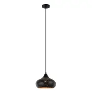 MARRAKESH Pendant Lamp Light Interior ES Black Champagne Glass OD250mm with Gold