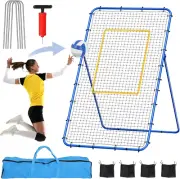 Volleyball Rebounder Net 7X4 FT, Volleyball Bounce Back Net 5 Angles Adjustable