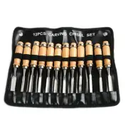 KUNLIYAOI 12Pcs Wood Carving Hand Chisel Tool Set Woodworking Professional