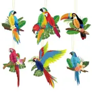 Tropical Birds Honeycomb Party Decorations Paper Parrot Honeycomb Hanging